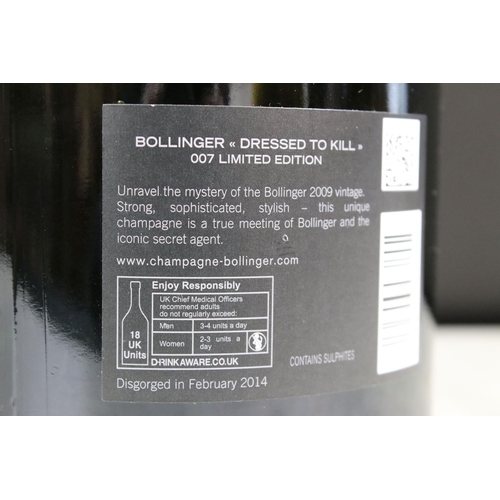 393 - James Bond 'Dressed To Kill' Bollinger Champagne from 2009, sealed bottle.