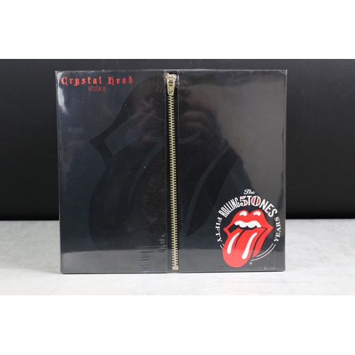 398 - A sealed limited edition Rolling Stones 50th anniversary crystal head bottle of vodka. (sealed).