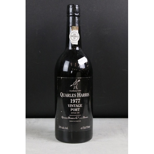 399 - A bottle of Quarles Harris 1977 vintage port together with a bottle of M&S finest reserve port, both... 