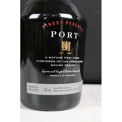 399 - A bottle of Quarles Harris 1977 vintage port together with a bottle of M&S finest reserve port, both... 