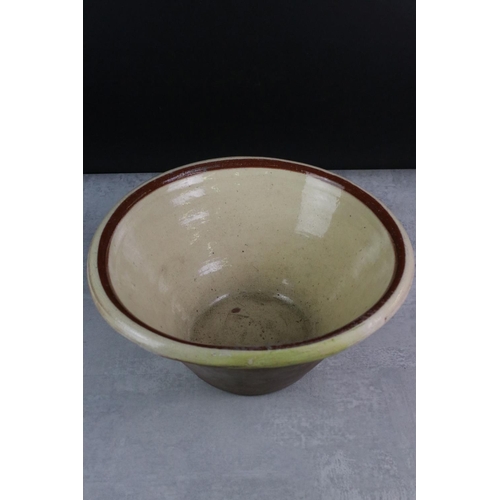 357 - Victorian Terracotta Dairy Bowl and Lid