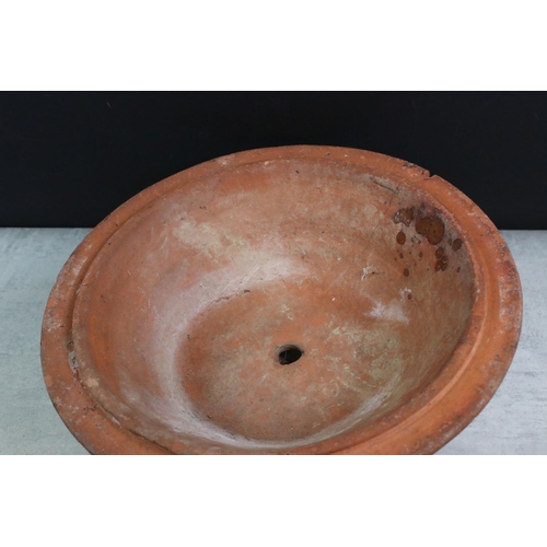 357 - Victorian Terracotta Dairy Bowl and Lid