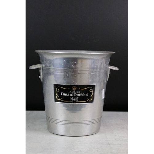 359 - French Champagne ' Canard-Duchene ' Ice Bucket together with a Quantity of Silver Plate including Tr... 