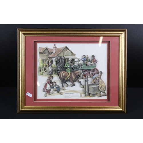 369 - Eleven Diorama Framed and Glazed Pictures including Anton Pieck and G Cartwright, largest 23cm x 30c... 