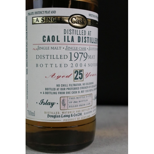 402 - A bottle of Caol Ila old malt cask whisky, bottle aged 25 years, from 1979 to 2004.