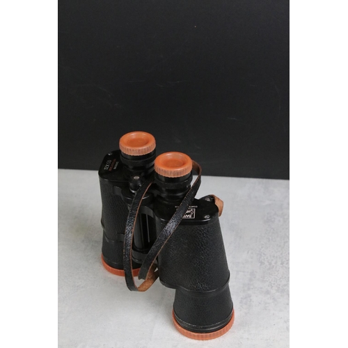 349 - A collection of four pair of vintage binoculars to include Dolland and Barton examples.