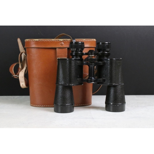 349 - A collection of four pair of vintage binoculars to include Dolland and Barton examples.