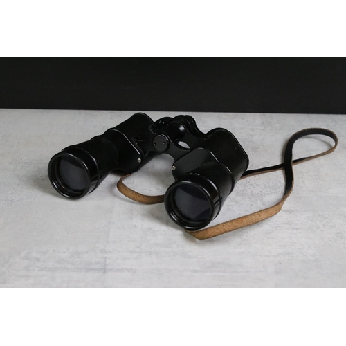 349 - A collection of four pair of vintage binoculars to include Dolland and Barton examples.