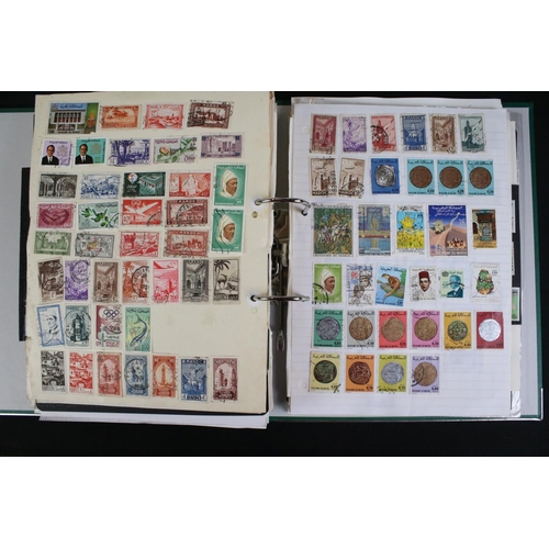 423 - A large collection of mainly world stamps mounted to sheets and contained within nine binders.