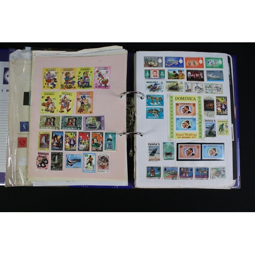 423 - A large collection of mainly world stamps mounted to sheets and contained within nine binders.