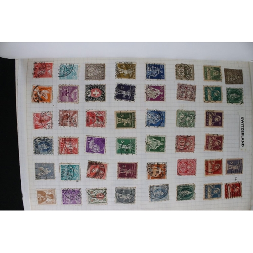 423 - A large collection of mainly world stamps mounted to sheets and contained within nine binders.