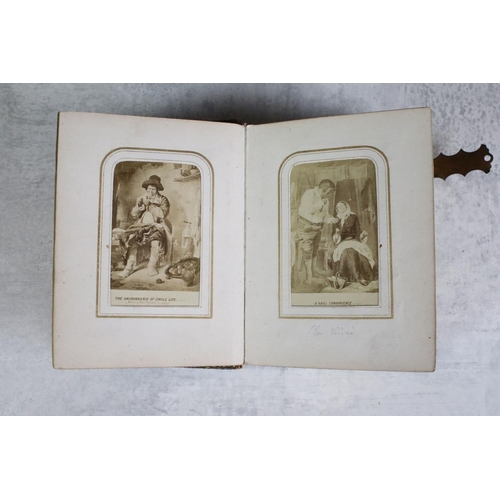 429 - An antique Carte De Visite photograph albums together with contents.