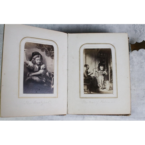 429 - An antique Carte De Visite photograph albums together with contents.