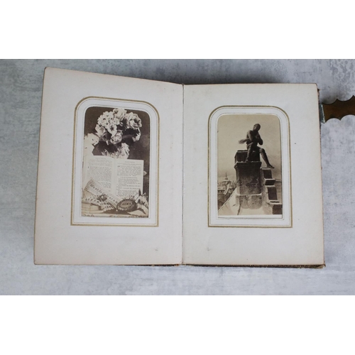 429 - An antique Carte De Visite photograph albums together with contents.