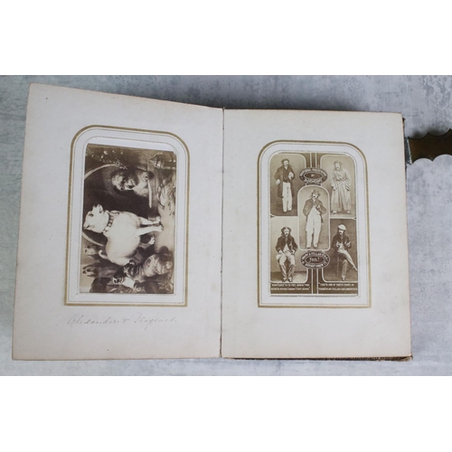 429 - An antique Carte De Visite photograph albums together with contents.