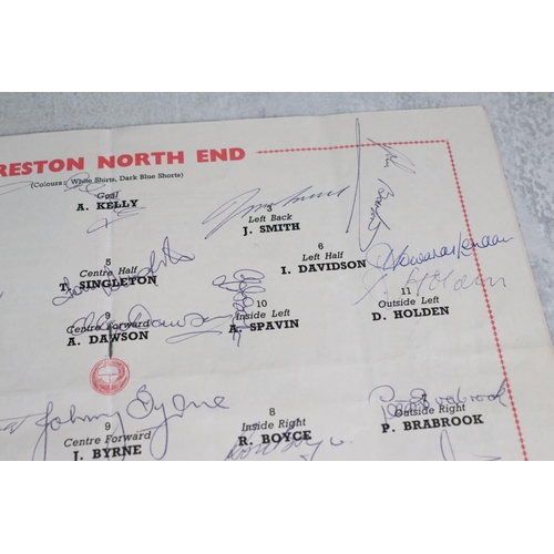 438 - Football Autographs - West  Ham Utd v Preston NE FA Cup Final programme 1964, fully signed by both t... 