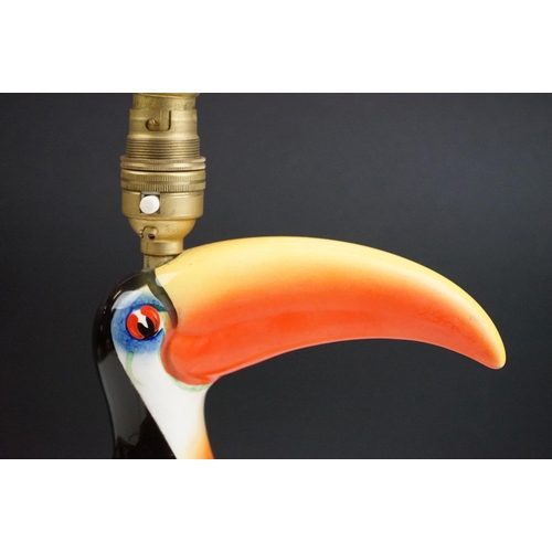 1 - Advertising - Carlton Ware Guinness toucan ceramic table lamp with original shade, mottos read 'How ... 