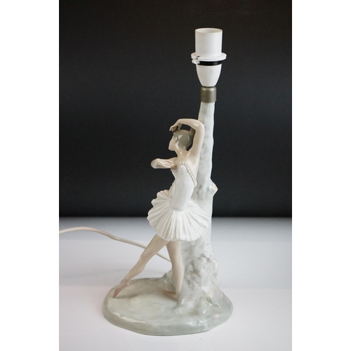 11 - Lladro ' Afternoon Tea ' porcelain lady figure, no. 1428 (35.5cm high), together with a Lladro Balle... 