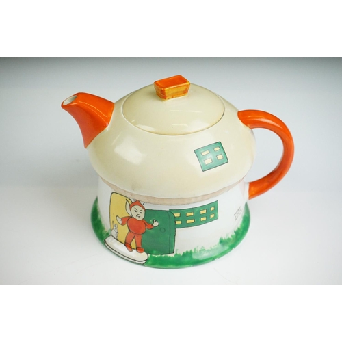 15 - Shelley Mabel Lucie Attwell three-part ' Boo Boo ' tea set, Rd no. 724421, comprising a cottage-shap... 