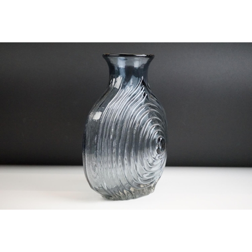 5 - Whitefriars Lilac Nipple Vase, from Geoffrey Baxter's textured glass range, pattern 9828, 27cm high ... 