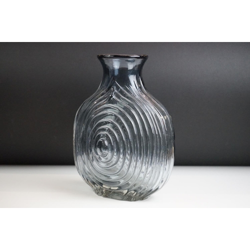 5 - Whitefriars Lilac Nipple Vase, from Geoffrey Baxter's textured glass range, pattern 9828, 27cm high ... 