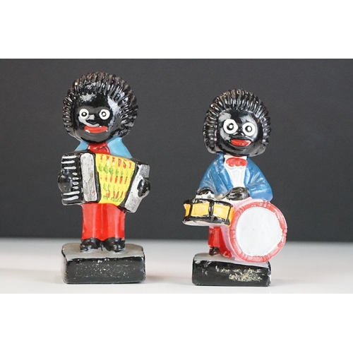 210 - Eight Robertson Golly Musician Band Plaster Figures