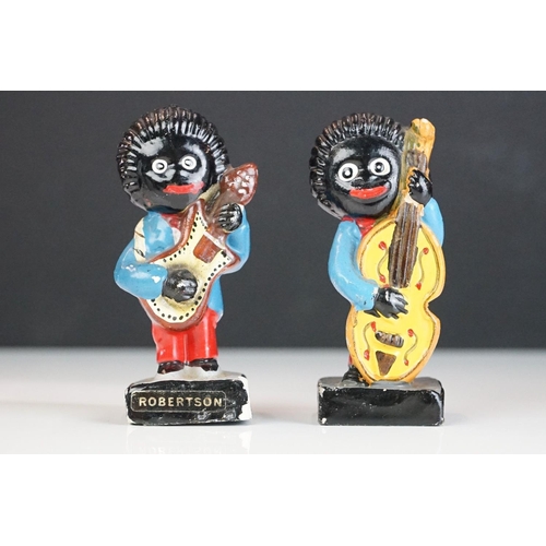 210 - Eight Robertson Golly Musician Band Plaster Figures