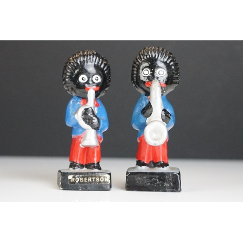 210 - Eight Robertson Golly Musician Band Plaster Figures