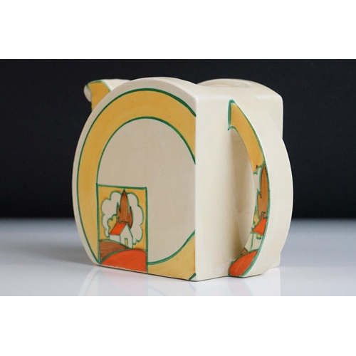 20 - Clarice Cliff for Newport Pottery ' Stroud ' pattern three piece tea set in the Stamford shape, comp... 