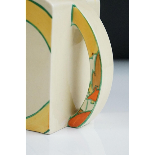 20 - Clarice Cliff for Newport Pottery ' Stroud ' pattern three piece tea set in the Stamford shape, comp... 