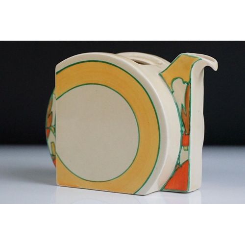 20 - Clarice Cliff for Newport Pottery ' Stroud ' pattern three piece tea set in the Stamford shape, comp... 