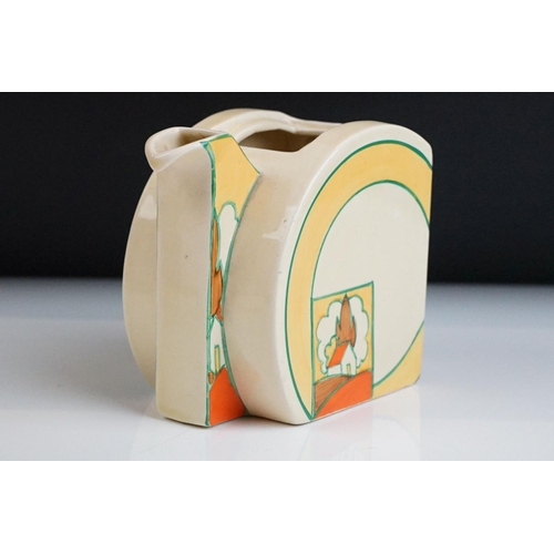 20 - Clarice Cliff for Newport Pottery ' Stroud ' pattern three piece tea set in the Stamford shape, comp... 