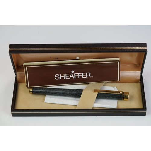 247 - A pair of Rolled Gold Parker pens within original gift case together with a Sheaffer example and two... 