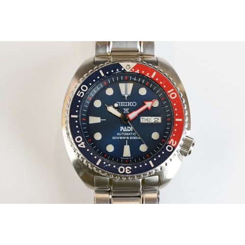 250 - A Seiko PADI 'Turtle' special edition 4R36-05H0 SR1A21K1, complete with original bracelet strap, spa... 