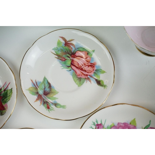 75 - Paragon ' Six World Famous Roses ' tea and coffee ware to include coffee pot & cover, 6 teacups, 8 s... 