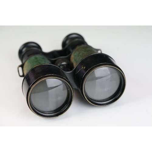 255 - World War One military field binoculars by Heath & Co, the cross section marked Hezzanith, marked Mk... 