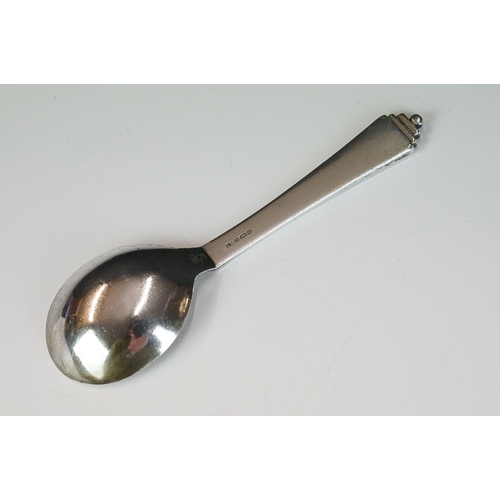 270 - A fully hallmarked sterling silver Georg Jenson Art Deco spoon.