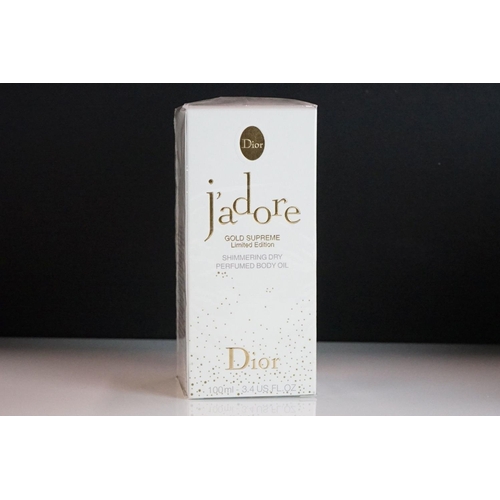 301 - A large collection of Dior perfume and make up to include J'adore perfume, Dior Goumette, Dior Celeb... 