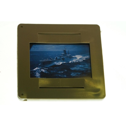 261 - A collection of photographic slides of various warships.