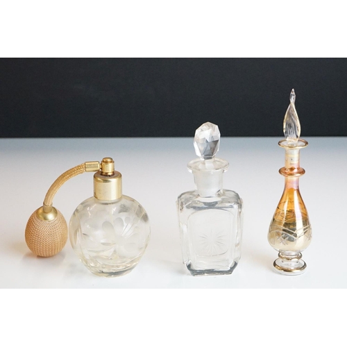 327 - A collection of mainly vintage scent / perfume bottles to include a fully hallmarked sterling silver... 