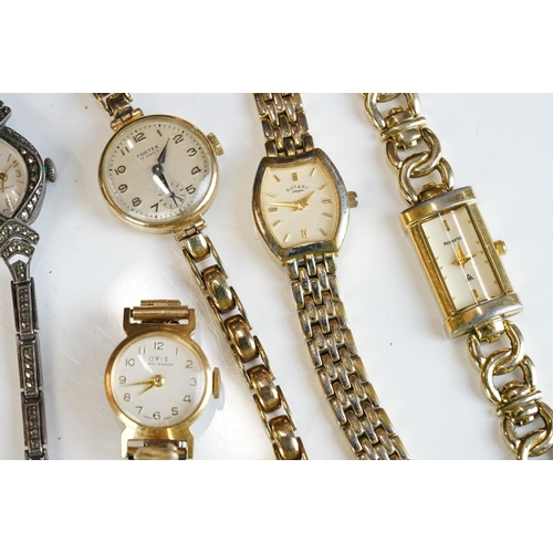 279 - A collection of ladies watches to include Oris and Rotary examples together with a gold cased exampl... 