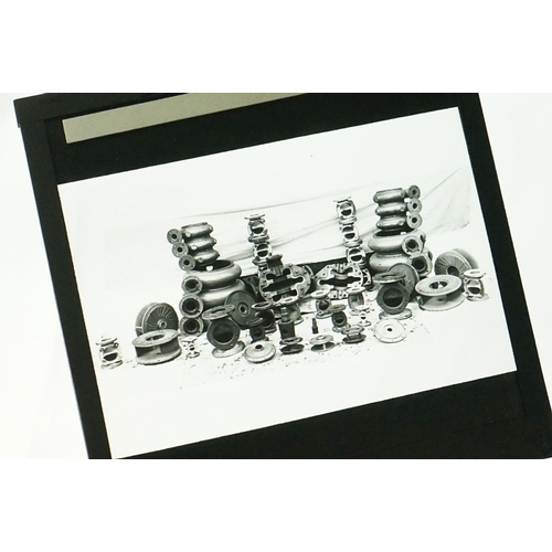 287 - A collection of glass slides mainly relating to tools / engineering together with an early moulding ... 