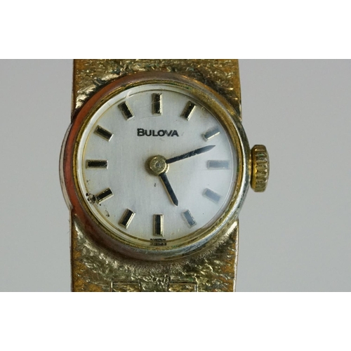 280 - A ladies Omega gold cased watch with hallmarked gold strap together with a gold cased ladies Tissot ... 