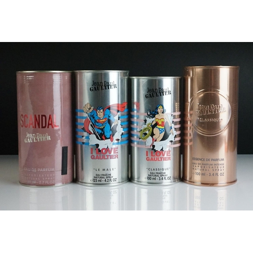 307 - A collection of four Jean Paul Gaultier natural sprays to include Essence De Pafum, Eau De Parfum, L... 