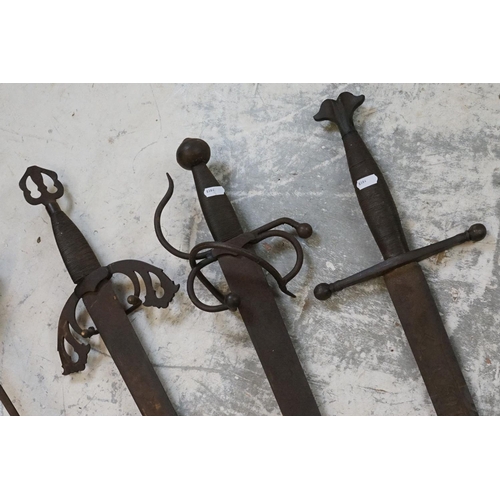 316 - A selection of four medieval style swords.