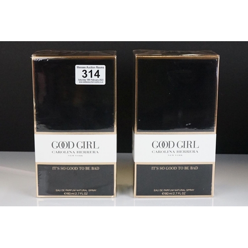 314 - A collection of Carolina Herrera from the 'Good Girl' and 'Bad Boy' range to include eau de toilette... 