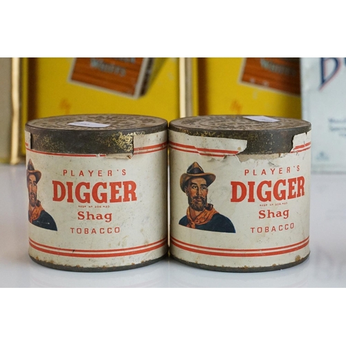 318 - A small group of tobacco related collectables to include a group of four Digger shag tobacco tins an... 