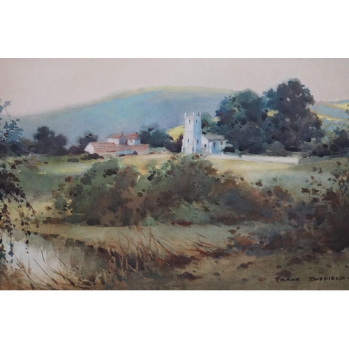 481 - Frank Duffield (Bristol Savages 1901 - 1982) Watercolour of Seaton, Devon (unsigned but written deta... 