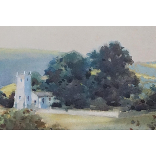 481 - Frank Duffield (Bristol Savages 1901 - 1982) Watercolour of Seaton, Devon (unsigned but written deta... 