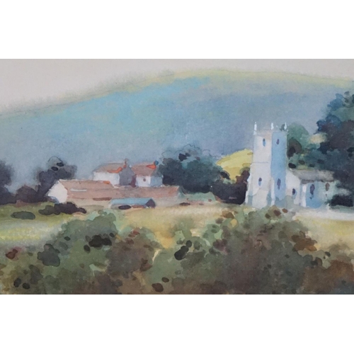 481 - Frank Duffield (Bristol Savages 1901 - 1982) Watercolour of Seaton, Devon (unsigned but written deta... 